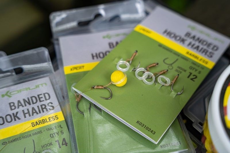 Korum Háček s Gumičkou Banded Hook Hairs Barbless (3)